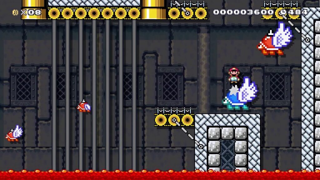 Spike Top Shell Hop (Super Mario Maker 2)