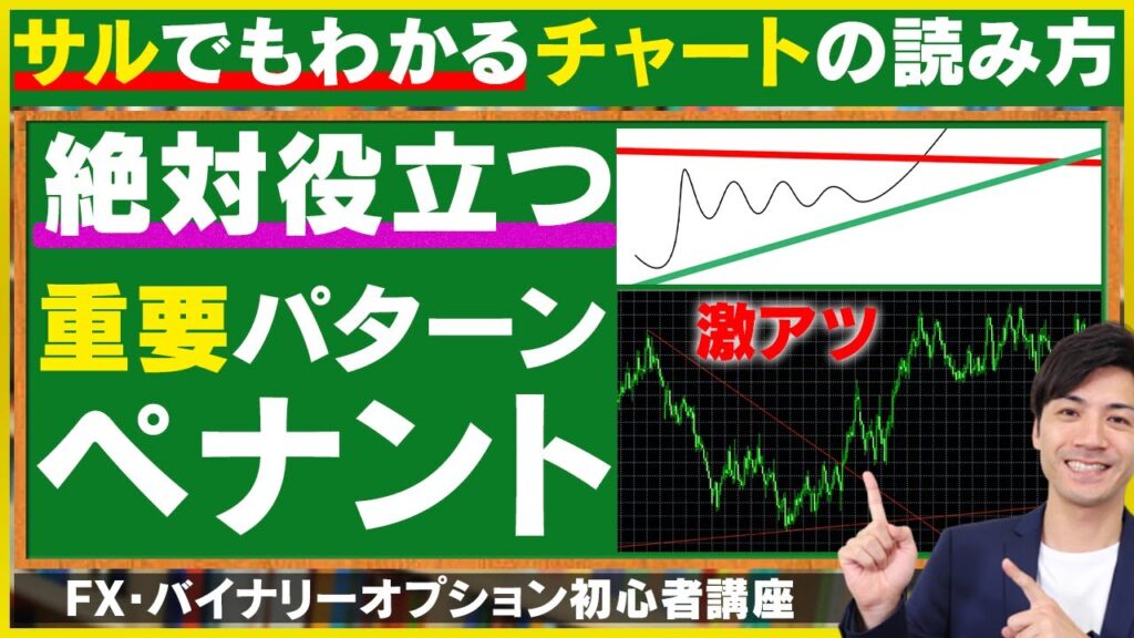 【チャートの見方】絶対役立つパターン「ペナント」を解説【FX・バイナリーオプション初心者講座#10】