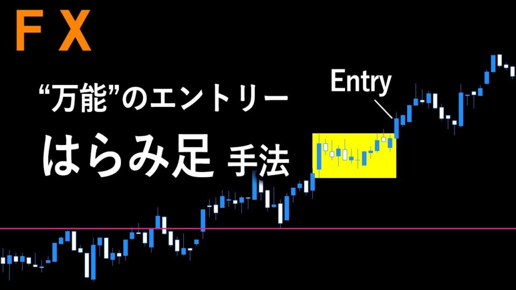 【FX】万能「はらみ足」によるエントリーポイント！順張り・逆張りの２パターンを解説。