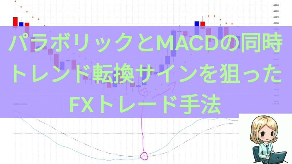 【FX簡単手法】パラボリックとMACDの同時トレンド転換サインを狙ったトレード手法アイデア