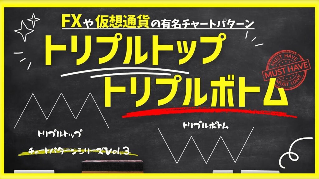 【FXや仮想通貨のチャートパターンVol.3】トリプルトップ・トリプルボトム