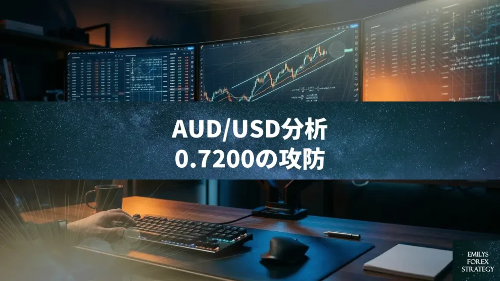 AUD/USDの押し目買いチャンスを探る：0.7200付近の抵抗帯と上昇チャネルの分析